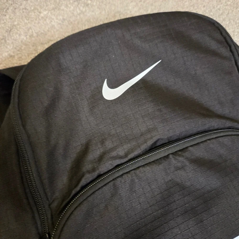 NWOT Nike Black Ripstop Backpack Russel Wilson Swoosh Graphic School Gym Bag